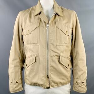 JUNYA WATANABE Size L Beige Twill Cotton Zip Up Jacket